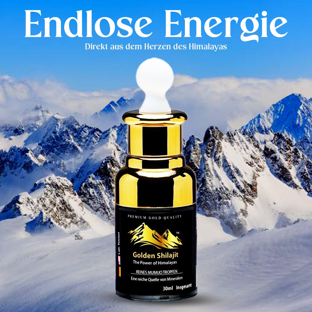 Golden Shilajit Drops 30ml - 60 Days Supply | Pure Authentic Himalayan Gold Graded Quality |Ayurvedic Superfood