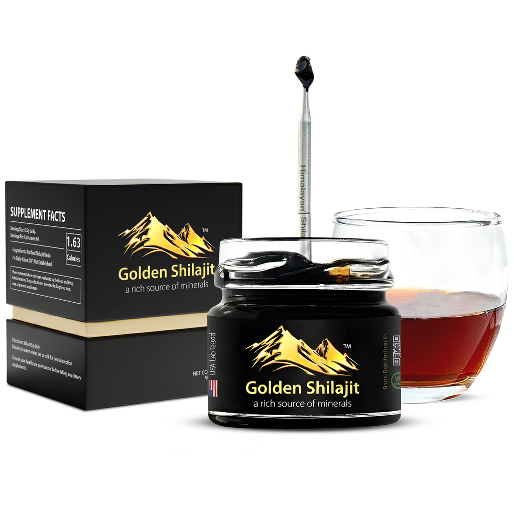 golden silajit resin