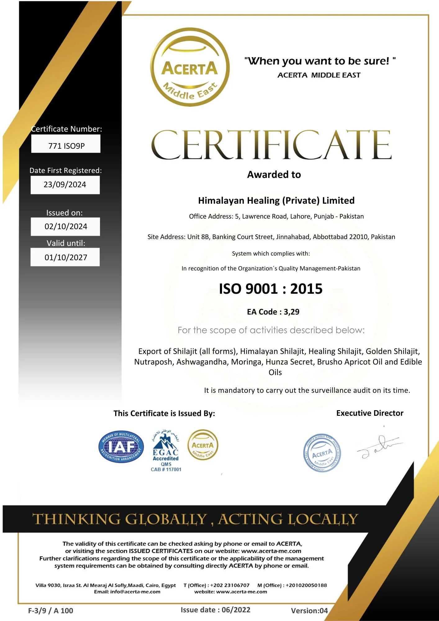 ISO 9001 : 2015