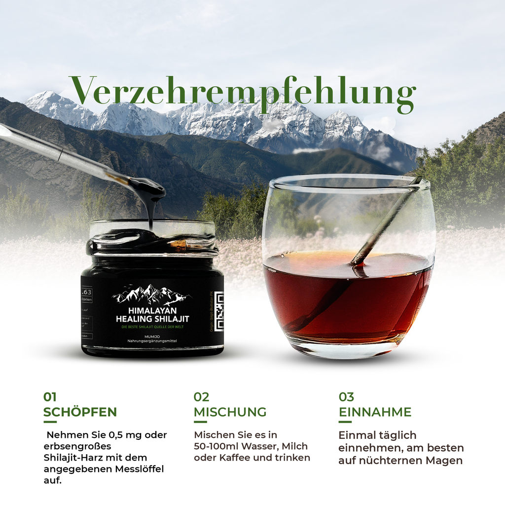 Pure Authentic Himalayan Shilajit Resin - 50g - 100 servings | Dietary Food Supplement | Sundried, No additives | Preservatives, Fresh