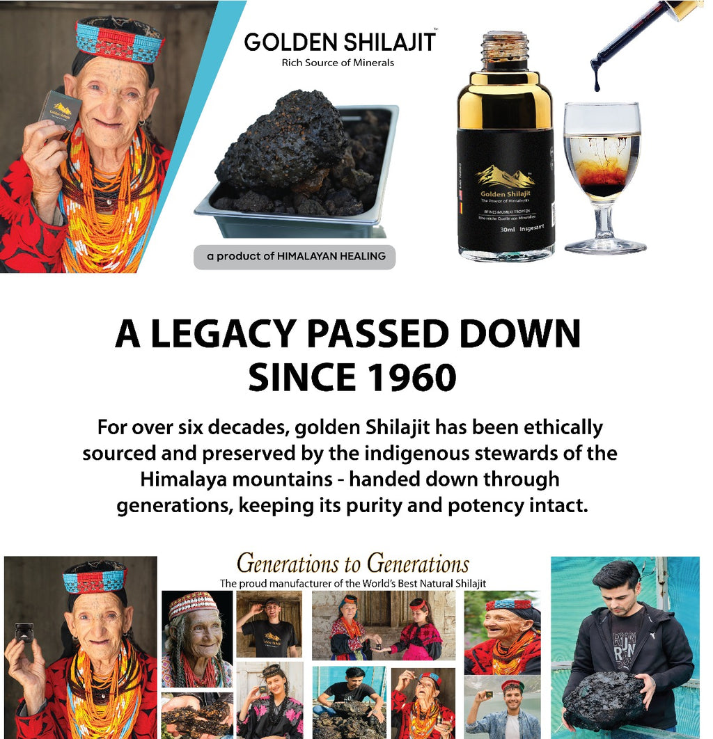 Golden Shilajit Drops 30ml - 60 Days Supply | Pure Authentic Himalayan Gold Graded Quality |Ayurvedic Superfood